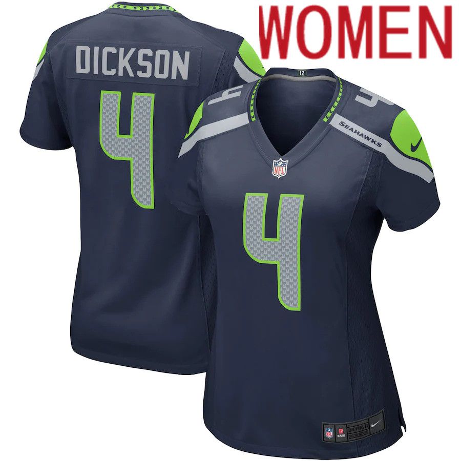 Women Seattle Seahawks #4 Michael Dickson Nike Navy Game Player NFL Jersey
